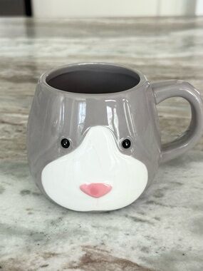 Bunny Ceramic Mug With Pink Nose, Floppy Ears and Tail